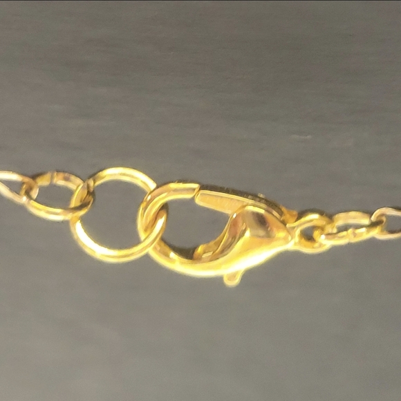 Gold and Clear Crystal Sunburst Necklace - Picture 5 of 8